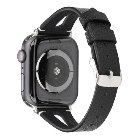 Кожаный ремешок V-Leather для Apple Watch 38/40/41mm Black Кожаный ремешок V-Leather для Apple Watch 38/40/41mm Black